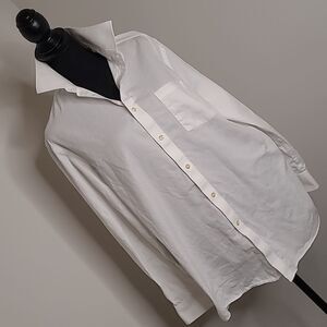 Michael Kors sz 15.5 x 32W, sz M white button front collared shirt